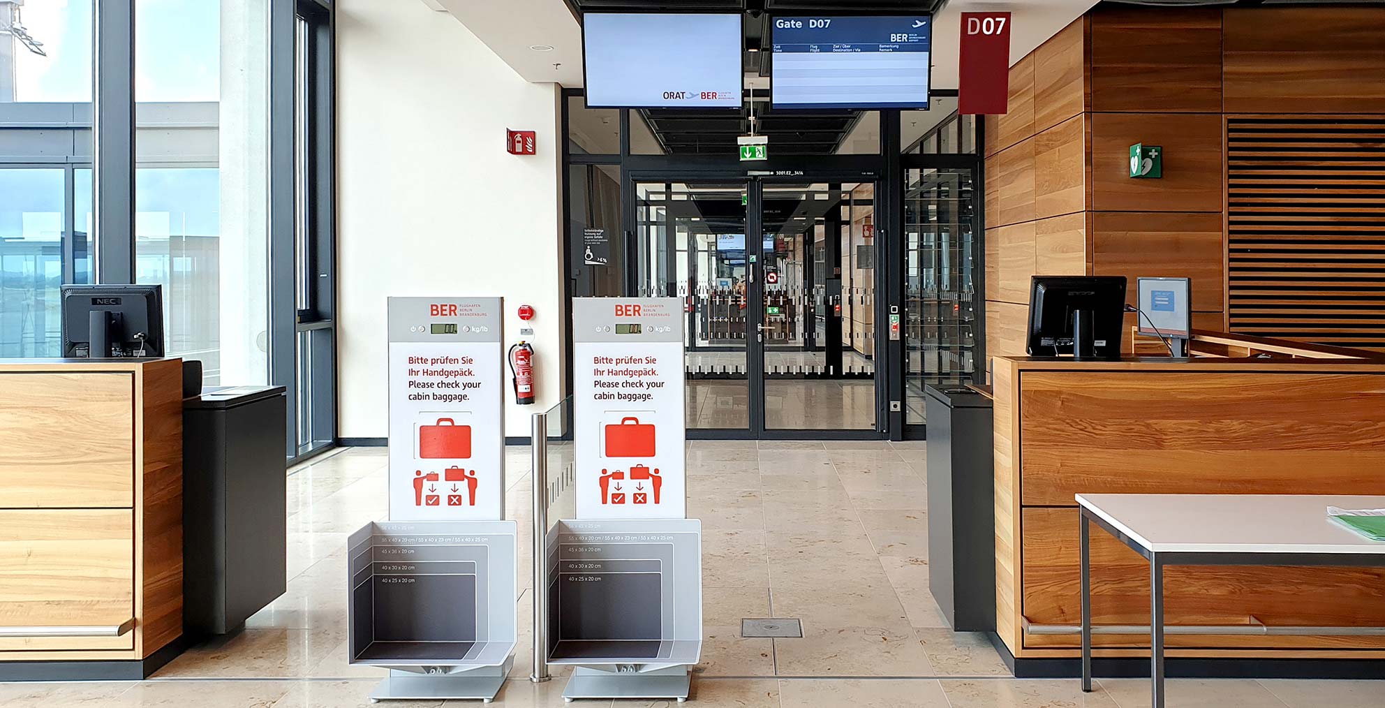 Baggage Sizer at airport